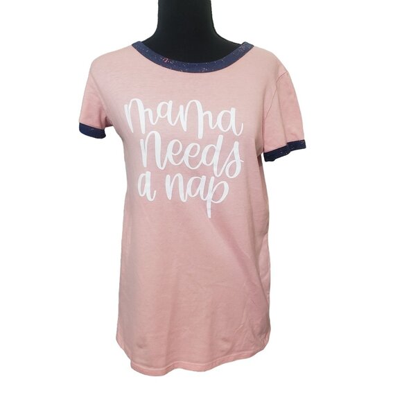 LuLaRoe Other - LulaRoe Liv Mama Needs A Nap T-shirt Pajama Top Pink Sz M